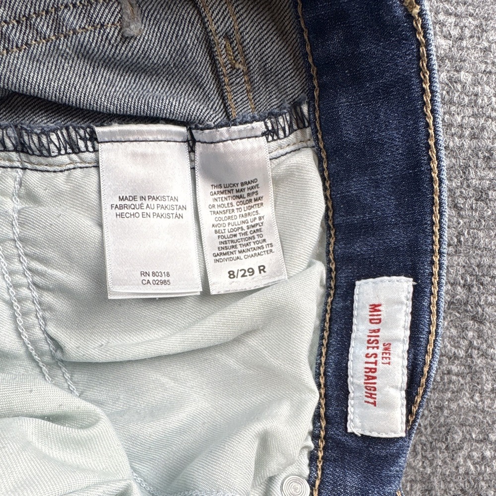 Lucky Brand Women's Size 8 / 29 R Medium Wash Denim Jeans Regular Inseam - Picture 6 of 8